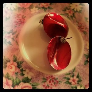 Metal Red pinched post Todays sale price